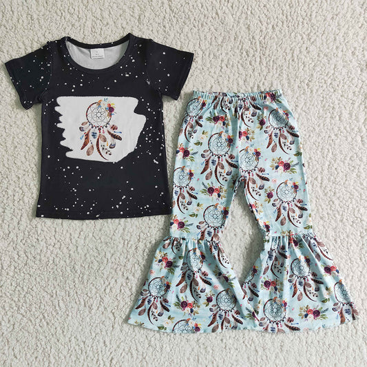 Promotion Baby girl dreamcatcher bell pants set