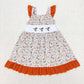 Baby Girl Embroidery Camo Ducks Straps Ruffle Dress