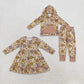 Sibling Baby Boys Kids Long Sleeves turkey Pumpkins Fall Set Dress Clothes RTS