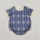 Sibling Baby Boys Kids Short Sleeves Western Aztec Bubble Rompers Summer Clothes RTS