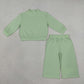Sibling Baby Girl Kids Long Sleeves Shirts Pockets Pants Sets Cotton Clothes RTS