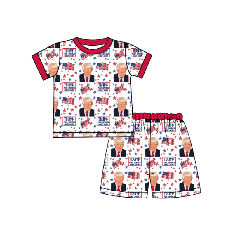 Baby Boy Short Sleeves Shirt Shorts Pajamas Set Moq 5