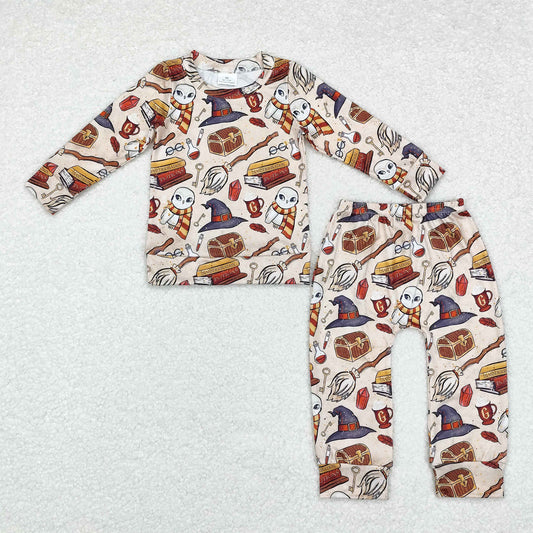 Baby Boy Long Sleeves Cartoon Hats Shirt Pants Pajamas Magic Set