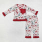 Baby Girl Christmas Western Santa Cactus Shirt Pants Pajamas Bamboo Set