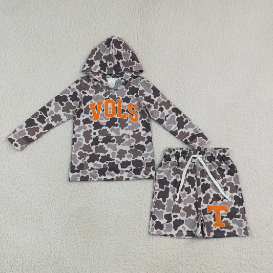 Baby Boys Kids Long Sleeves Camo Hoodie Shirt Chicken Shorts Team Set RTS