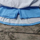 Baby Girl Sleeveless Blue Tops Team Shorts Skirt Outfit Clothes Set