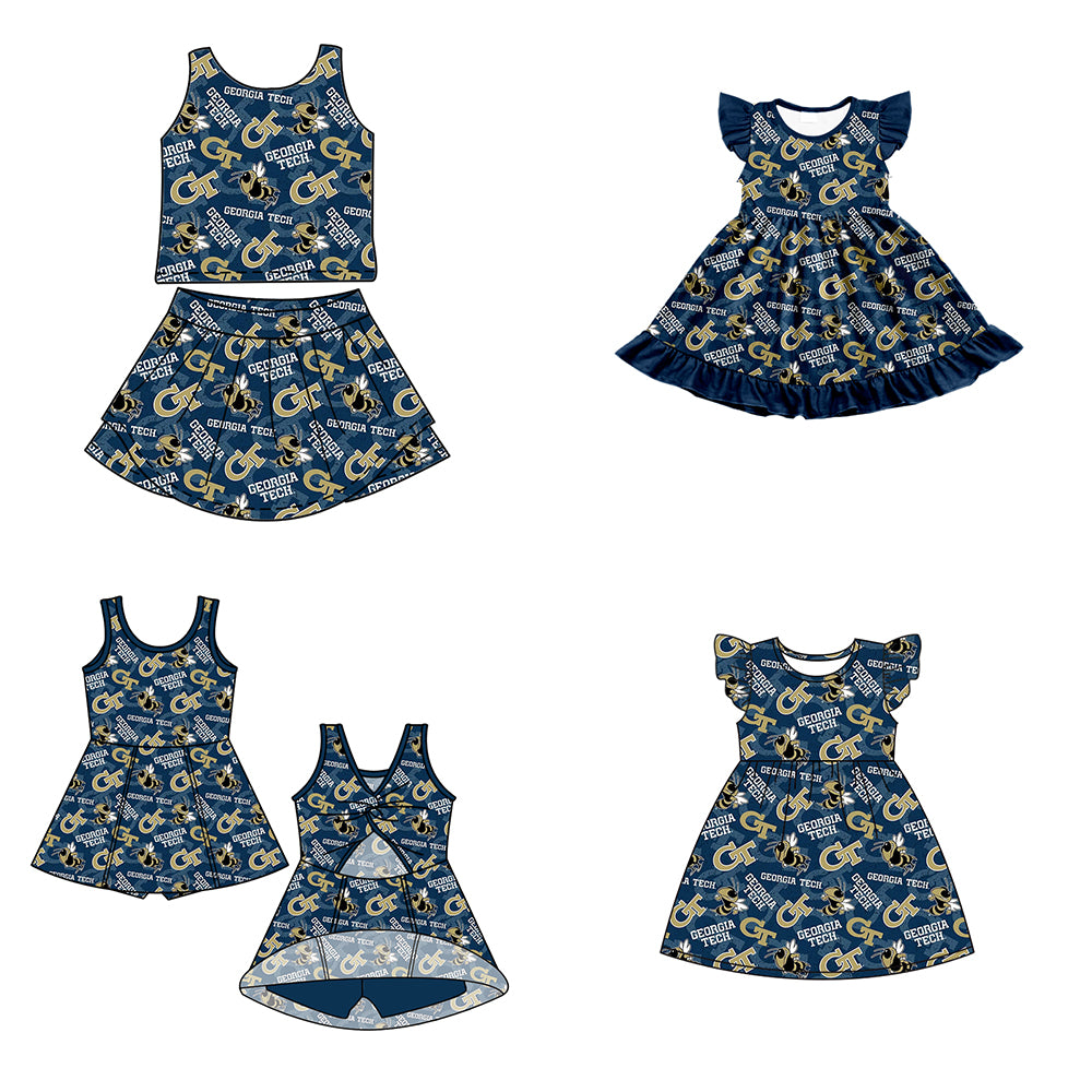 ( Moq 5 each style ) Baby Girl Toddler GT Team Sibling Dress Set