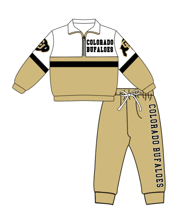 ( Moq 5 ) Baby Boys Kids Long Sleeves Zipper Shirt Jogger Pants Team Clothes Set