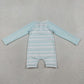 Baby Boys Kids Long Sleeves Stripes Zipper One-piece Swimsuit RTS