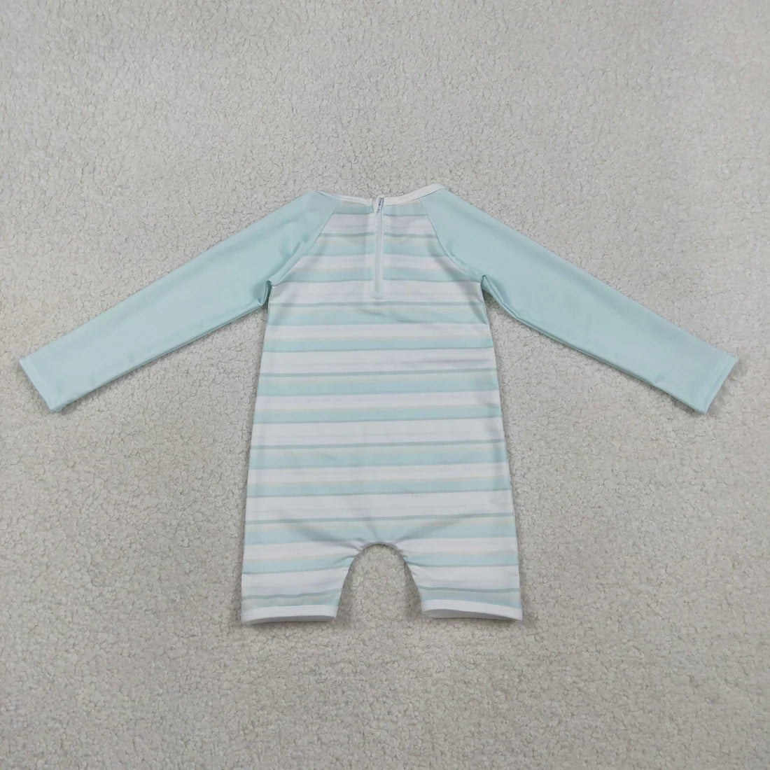 Sibling Baby Boys Kids Long Sleeves Stripes Zipper Tops Shorts Set Jumpsuit Swimsuits Clothes RTS