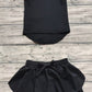 Baby Girl Sleeveless Black Tops Shorts Skirt Skort Yoga Active Set RTS