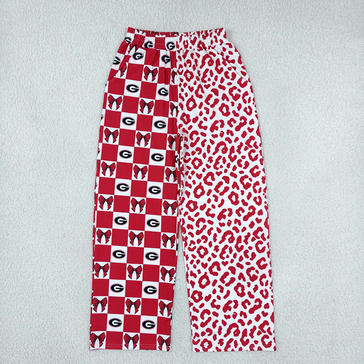 Adult Women Bows G Leopard Pockets Pants Bottoms Team Clothes RTS