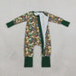 Baby Boys Infant Long Sleeves Ducks Camo Green Zipper Footie Sleeper Romper Clothes RTS