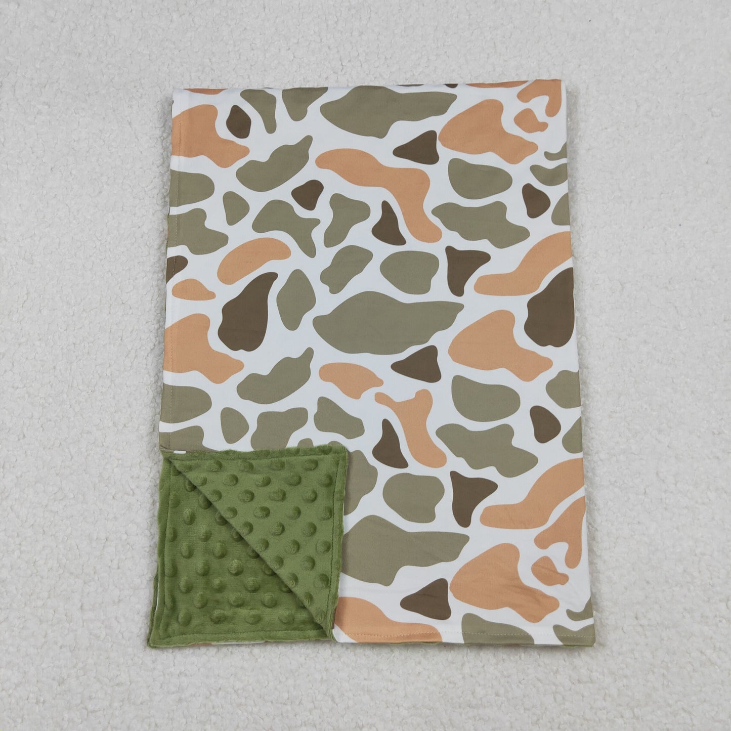 Baby Kids Toddler Camo Green Blanket RTS