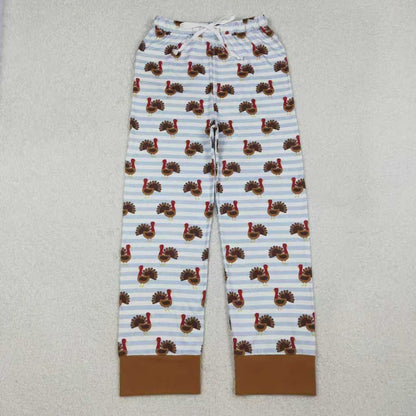 Sibling Baby Boys Adult Women turkey Thanksgiving Family Mama and Me Pants Zipper Footie Romper Pajamas RTS