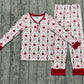 Adult Woman Soldier Bows Shirt Pants Christmas Pajamas Clothes Set RTS