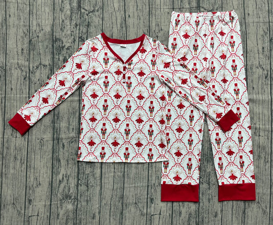 ( No moq ) Preorder Adult Woman Soldier Bows Shirt Pants Christmas Pajamas Clothes Set