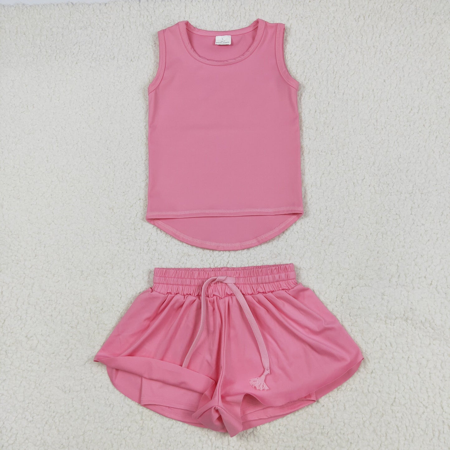 Baby Girl Sleeveless Tops Pink Shorts Skirt Skort Yoga Active Set RTS