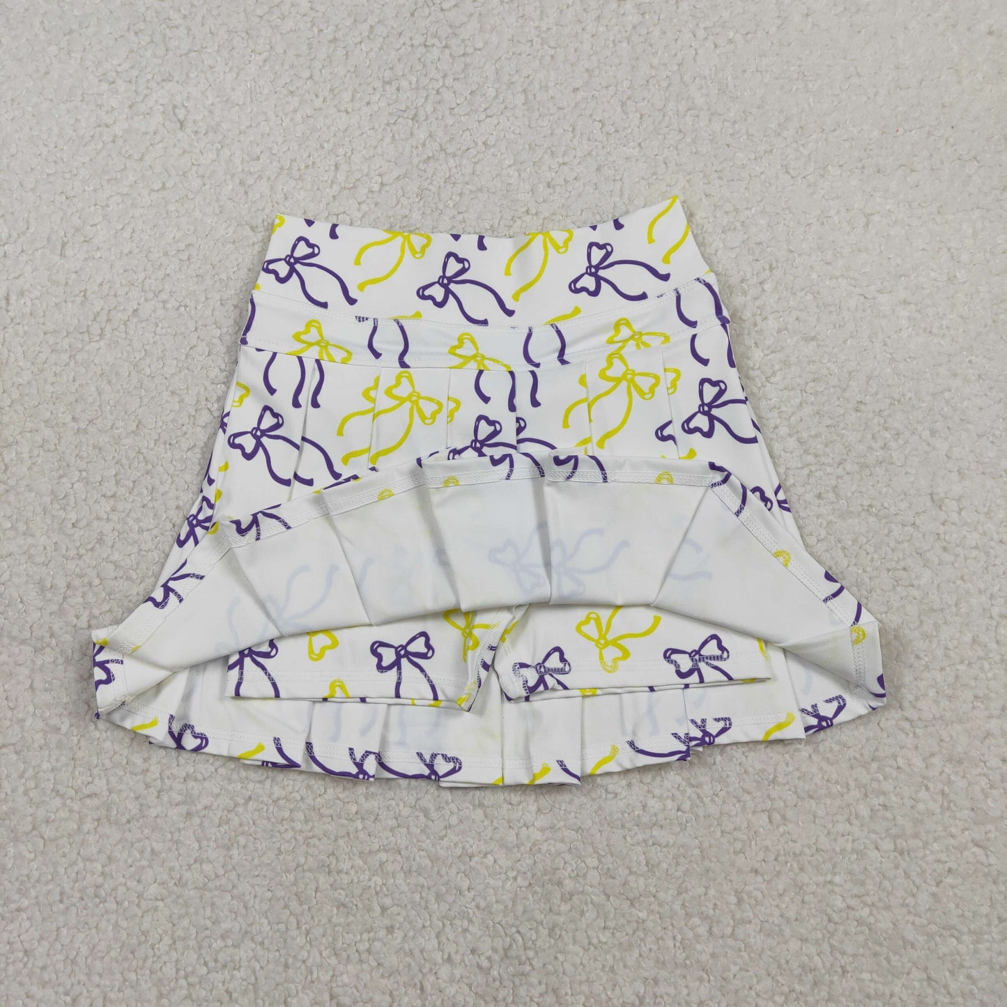Baby Girls Purple Yellow Bows Yoga Skirt Shorts Bottom RTS