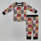 Baby Boy Toddler Long Sleeves Mouse Dog Shirt Pants Pajamas Clothes Set