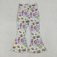 Baby Girls Mardi Gras Anchors Masks Yoga Bell Bottom Pants RTS