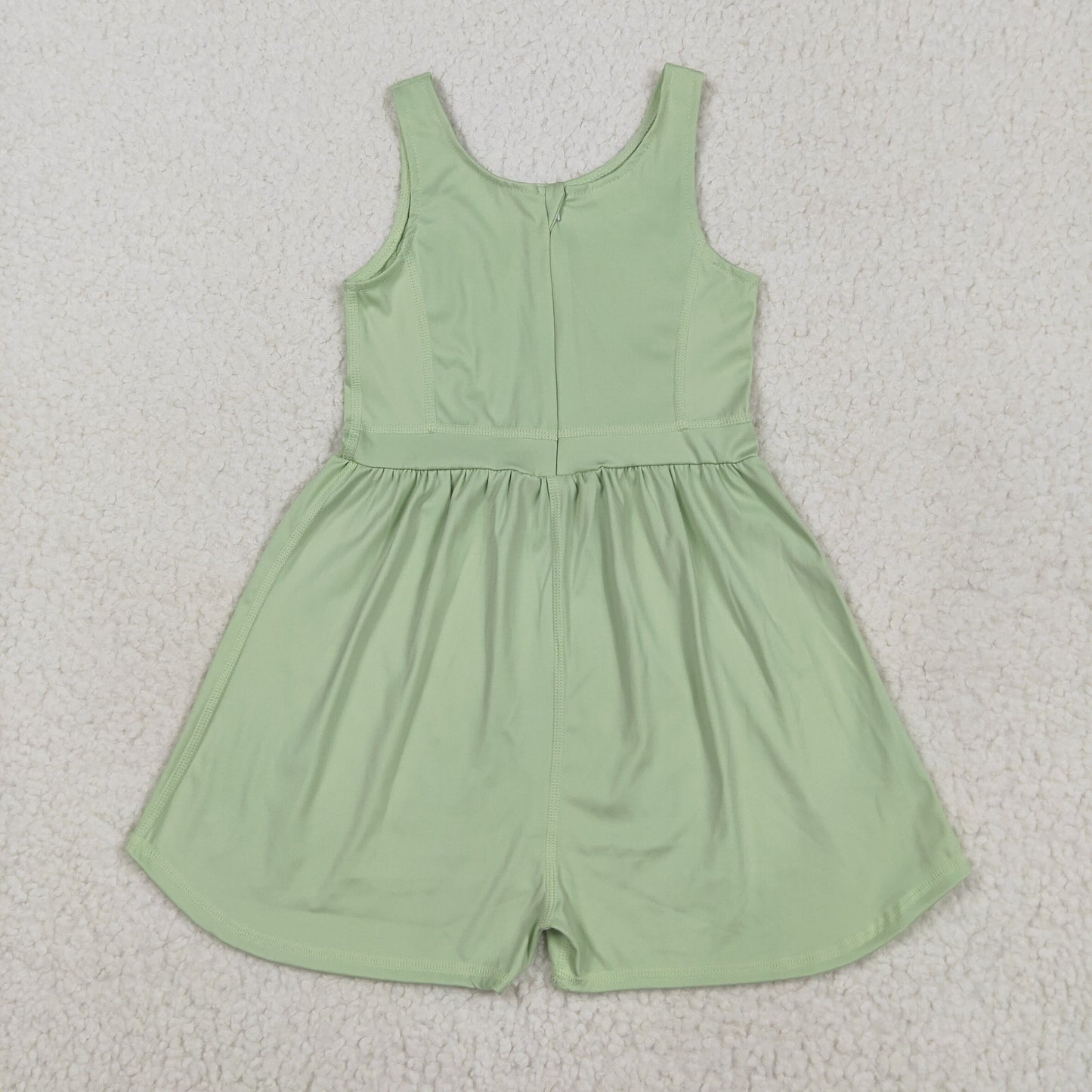 Baby Girl Sleeveless Light Green Yoga Active Jumpsuit RTS
