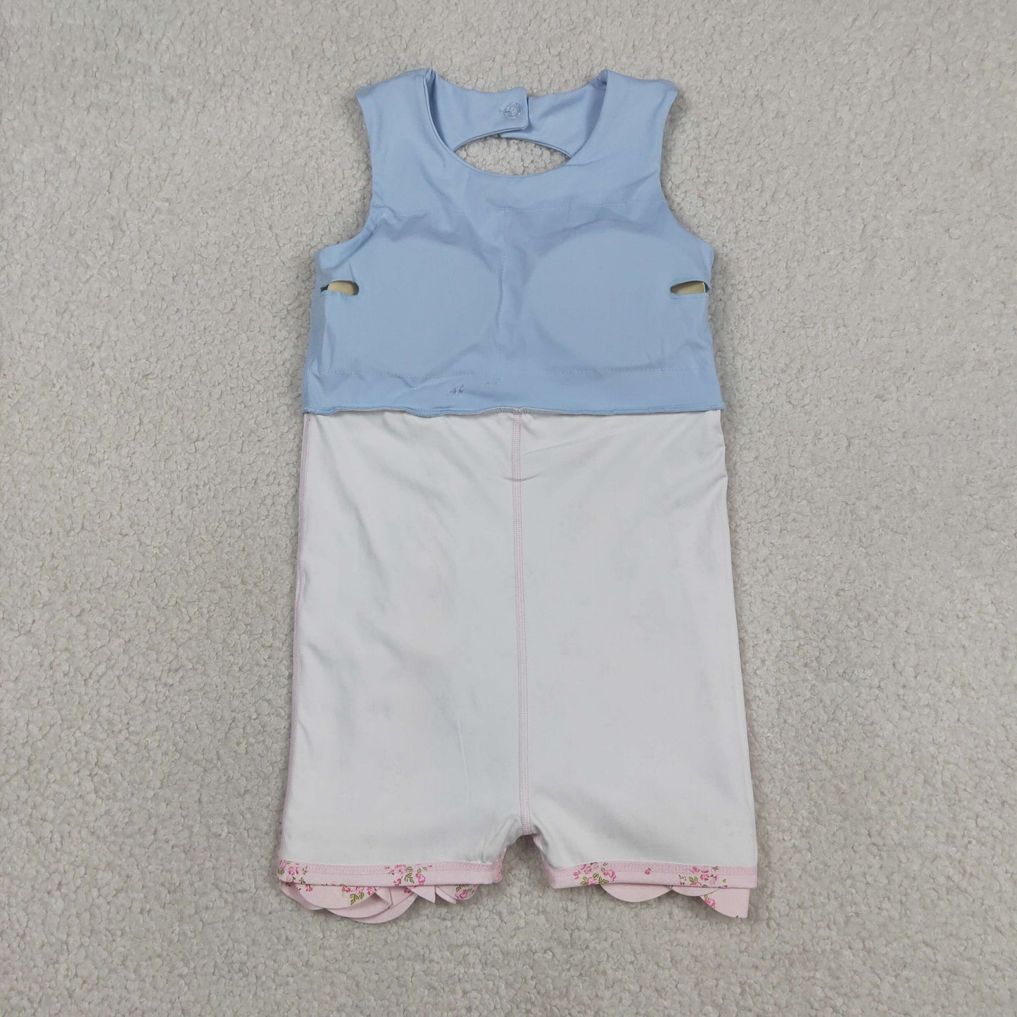 Sibling Baby Girls Kids Sleeveless Bows Yoga Scallop Shorts Dresses Clothes RTS