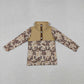 Sibling Boys Kids Long Sleeves Camo Deer Hoodie Hunting Buttons Romper Set RTS