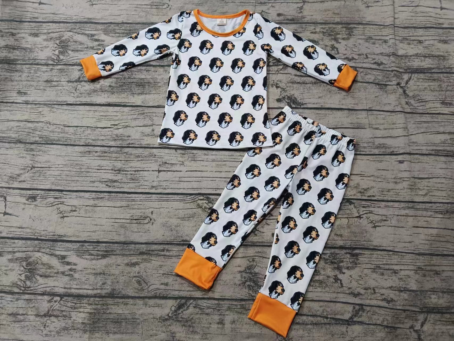 Baby Boy Long Sleeves Dog Shirt Pants Pajamas Team Clothes Set Moq 5