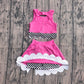 ( No moq ) Preorder Baby Girls Kids Sleeveless Pink Tops Plaid Bows Skirt Shorts Yoga Set Clothes