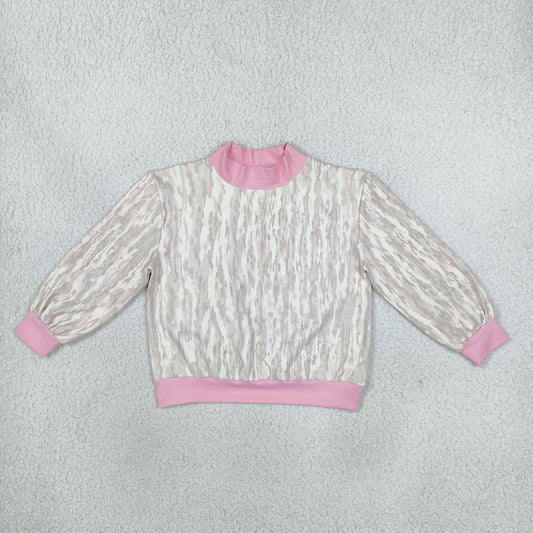 Baby Girls Toddler Long Sleeves Pink Shirt Tops Yoga Active Camo Clothes RTS
