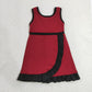 Baby Girls Kids Sleeveless Shorts Knee Length Dark Red Dress Yoga Active Scallop Clothes RTS