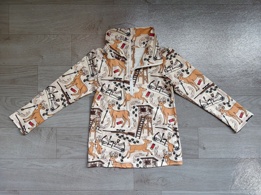 Baby Boys Kids Long Sleeves Deer Hunting Zipper Shirt Tops RTS