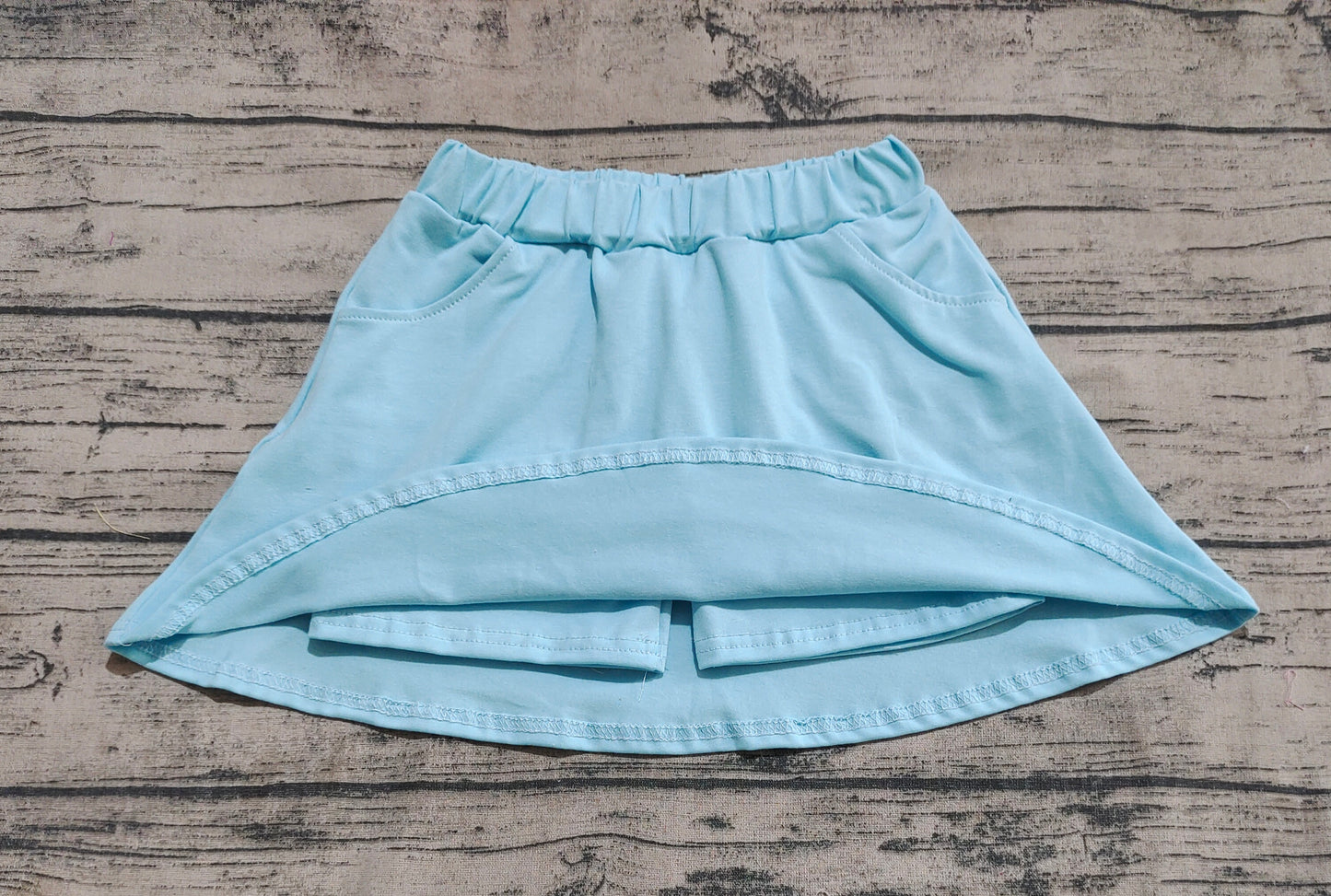 Baby Girl Blue Shorts Skirt Pockets Cotton Skort  RTS
