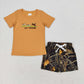 Baby Boy Girl Embroidery Dog Hunting Deer Sibling Camo Shorts Set