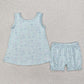 Baby Girl Sleeveless Beach Ball Tops Shorts Clothes Set RTS
