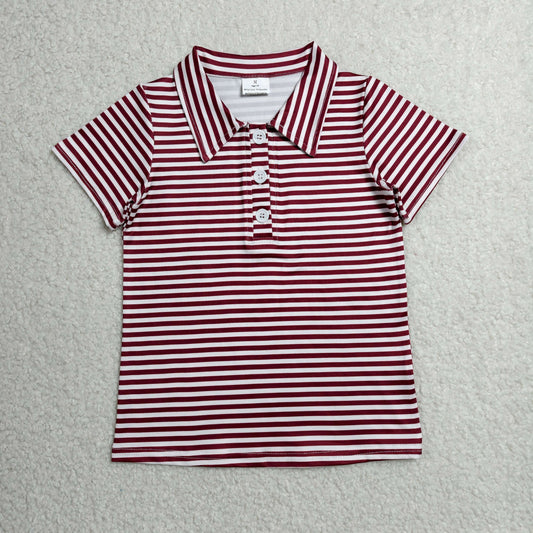 Baby Boys Kids Short Sleeves Stripes Tops Polo Shirt RTS