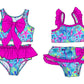 ( Moq 5 Each Style ) Sibling Baby Girls Kids Summer Tops Ruffle Shorts Pink Bows Sets Swimsuits