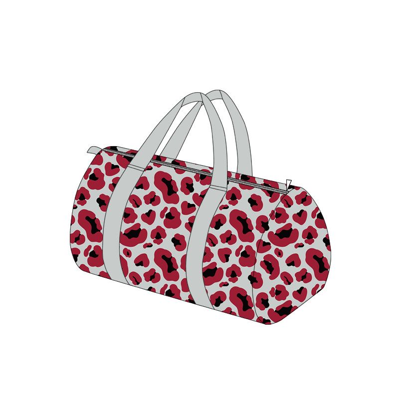 ( Moq 5 ) Preorder Toddler Kids Adult Red Leopard Travel Package Gym Bag