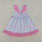 Baby Girls Kids Short Sleeves Mama's Girl Bows Ruffle Knee Length Dress RTS