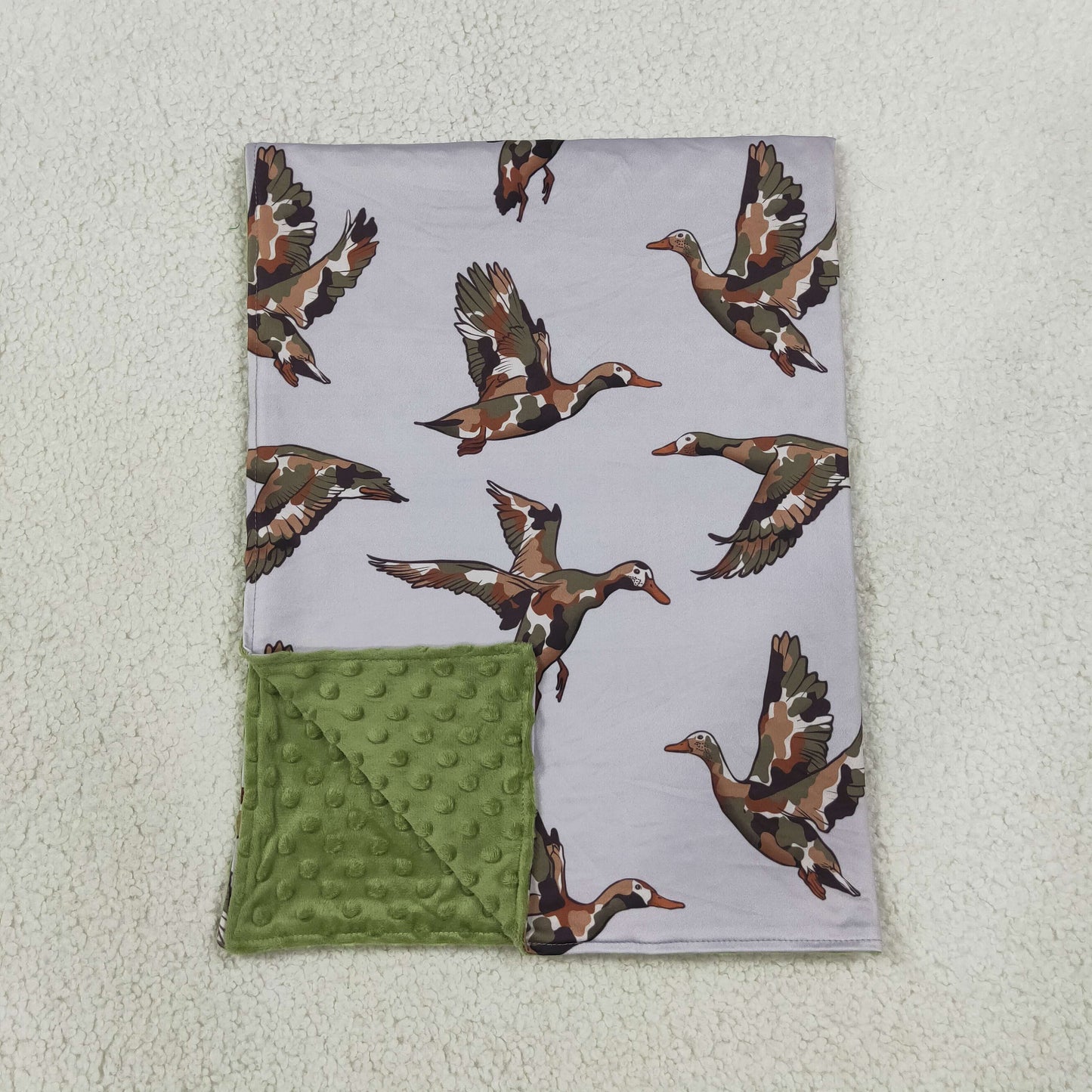Baby Boys Toddler Camo Ducks Green Blanket RTS