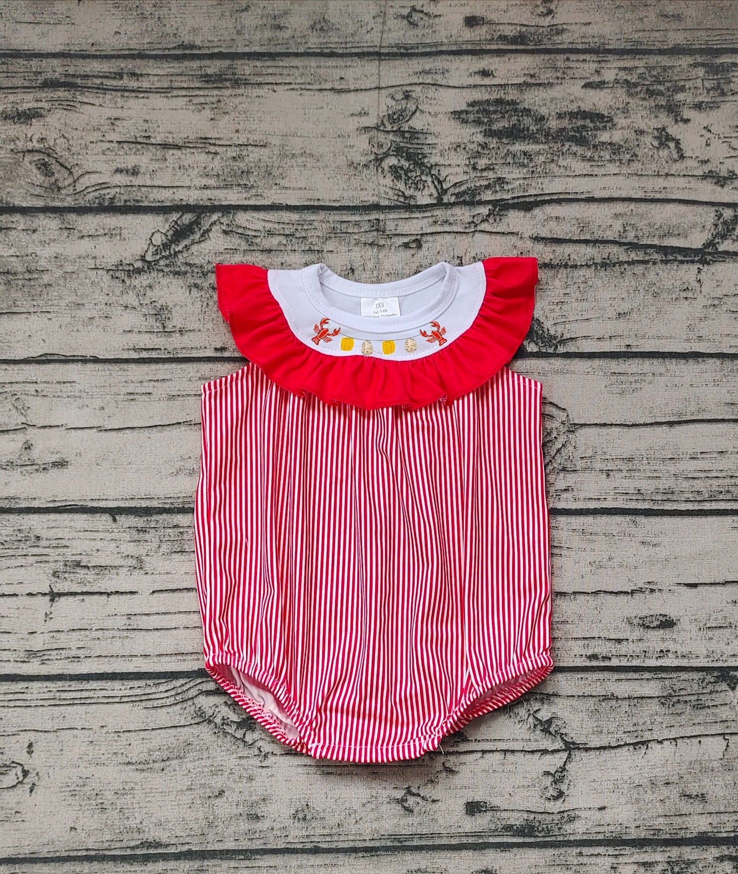 No moq Pre-order SR0741 Baby Girl Crawfish One Piece Romper