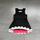 ( No moq ) Preorder Baby Girls Kids Sleeveless Plaid Bows Shorts Scallop Dress Yoga Active Black Clothes