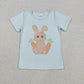 Baby Kids Short Sleeves Rabbit Carrots Easter Shirt Tops RTS
