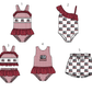 ( Moq 5 Each Style ) Baby Boys Girls Elephant Sibling Team Sets Swimsuits Football Clothes