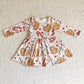 Girls Boys Long Sleeves Christmas Cookies Milk Sibling Christmas Romper Dress Pajamas Clothes RTS
