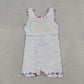 Baby Girls Kids Sleeveless Bows 4th of July Shorts Scallop Knee Length Dress RTS