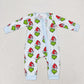 Baby Infant Boys Green Face Long Sleeve Zip Romper