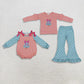Sibling Baby Girls Kids Long Sleeves Embroidery Bows Tree Romper Set Christmas Clothes RTS
