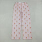 Adult Woman Dogs Hearts Plaid Valentine's Day Pink Pajamas Pants RTS